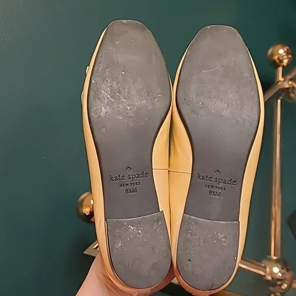 KATE SPADE patent leather Karen tuxedo cream loafers - Picture 7 of 9